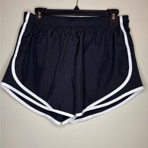 Nike Dri Fit Running Shorts Black White Trim Womens M